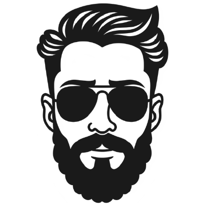 Het merkteken van ManMetBaard: een man met baard